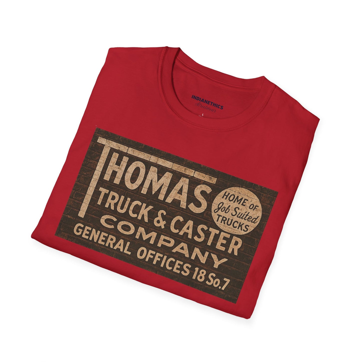 2025 - Thomas Truck & Caster Company Vintage Style Unisex Softstyle T-Shirt by Indianethics