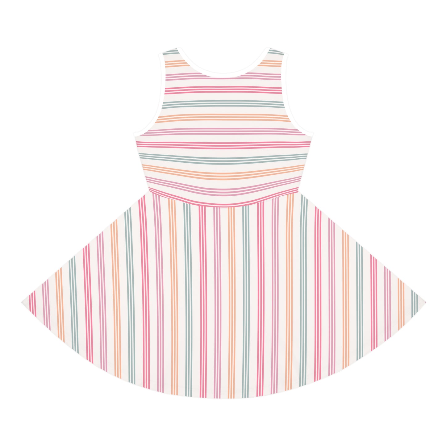 Pastel Stripes Girls' Sleeveless Sundress