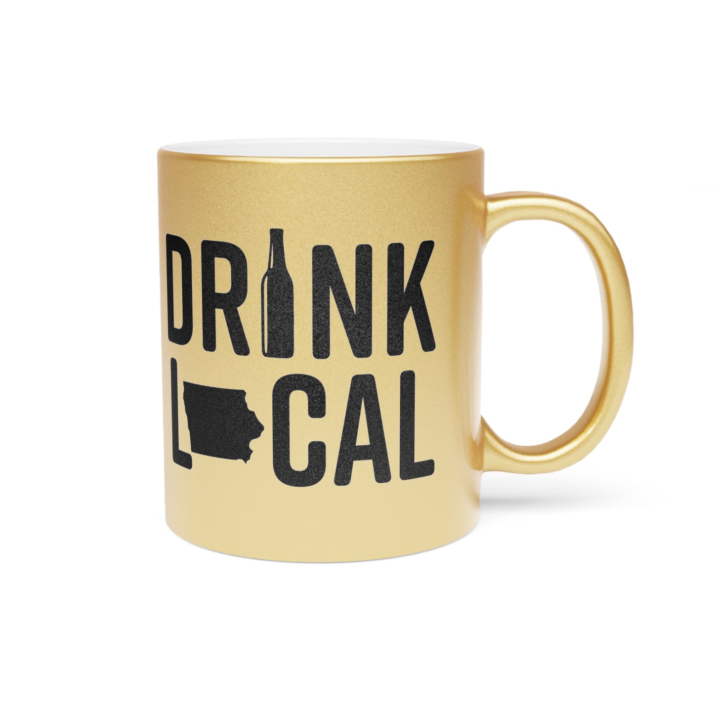 Iowa Drink Local Metallic Mug (Silver\Gold)