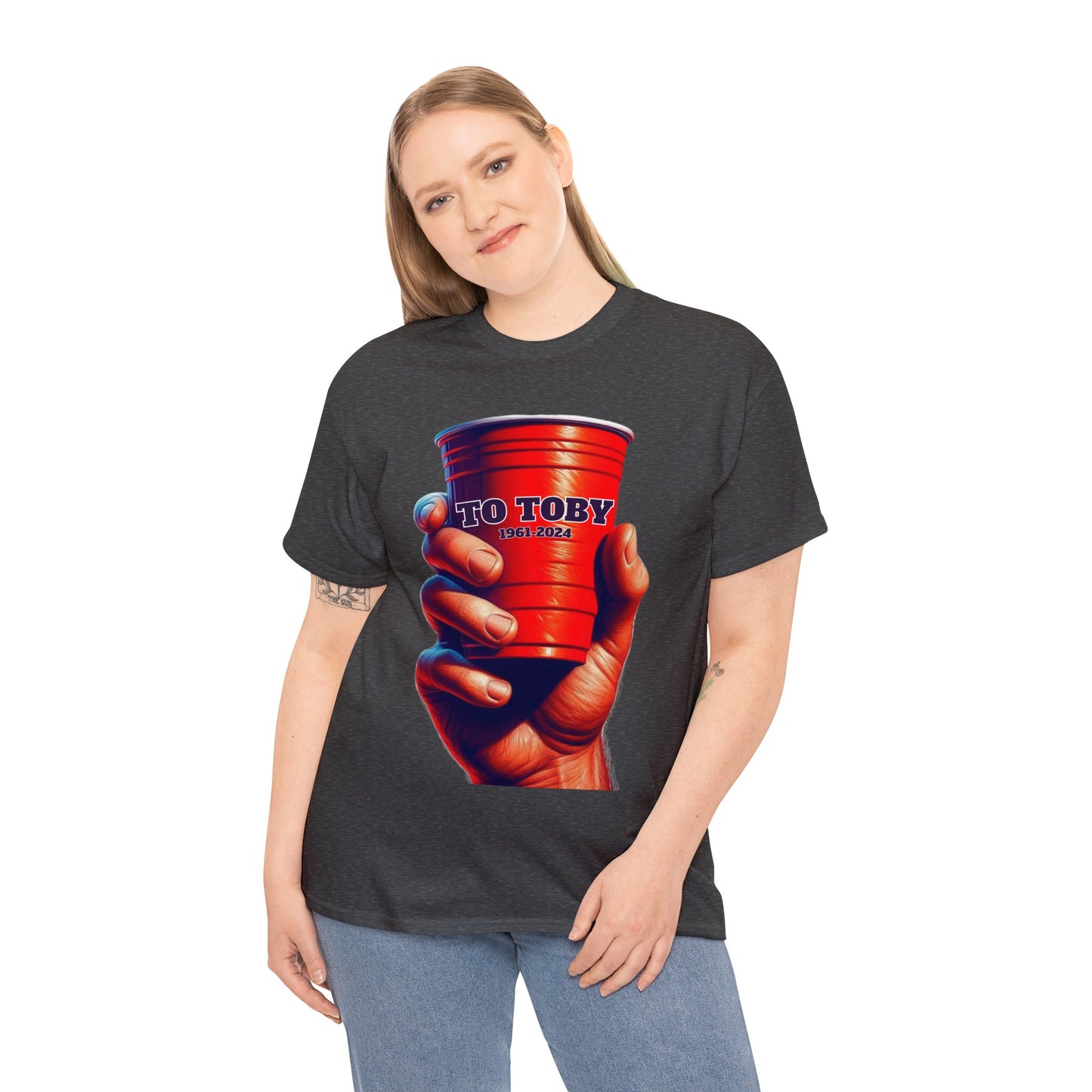 To Toby Country Music Tribute Red Plastic Cup Heavy Cotton Tee