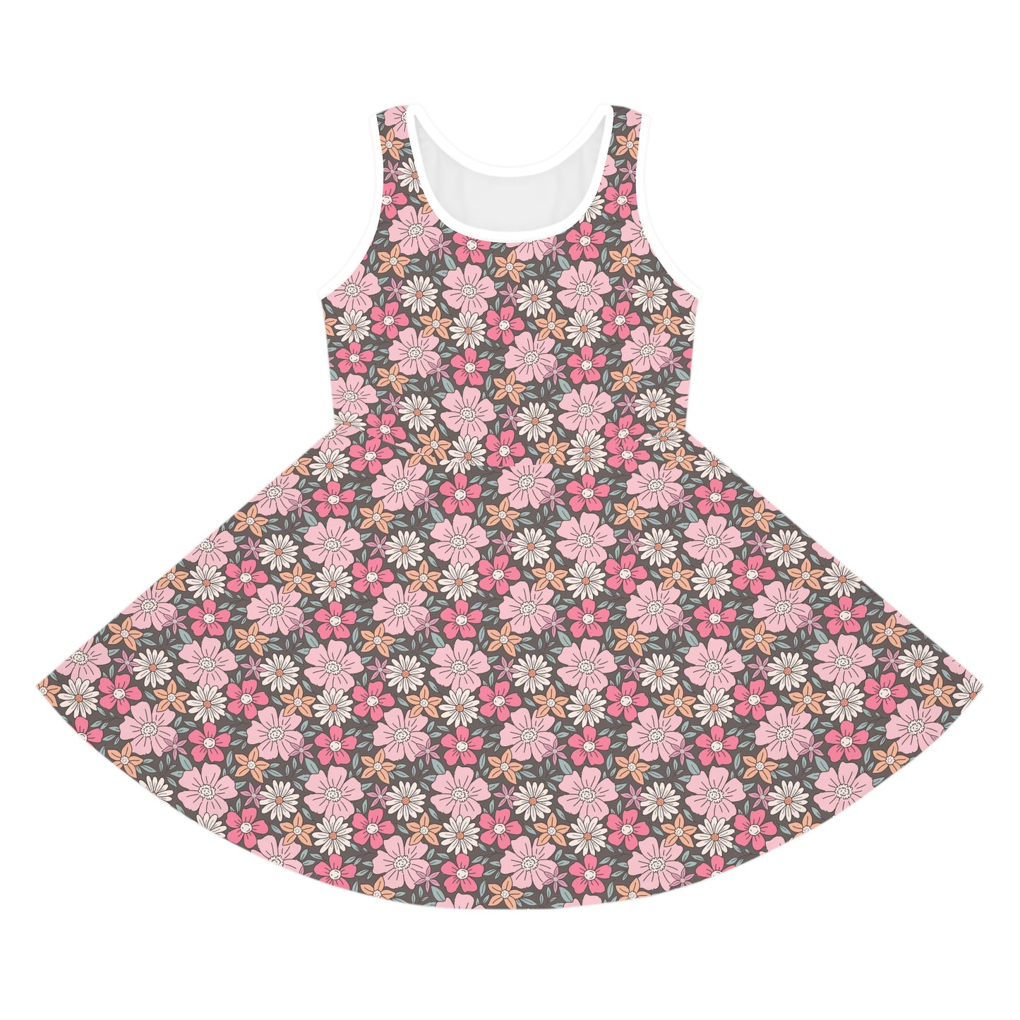 Pastel Flower Girls' Sleeveless Sundress