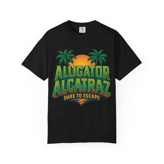 2025 - Retro Adventure T-Shirt, Alligator Alcatraz Design, Unisex Graphic Tee, Escape The Ordinary, Perfect for Summer Trips, Vacation Wear