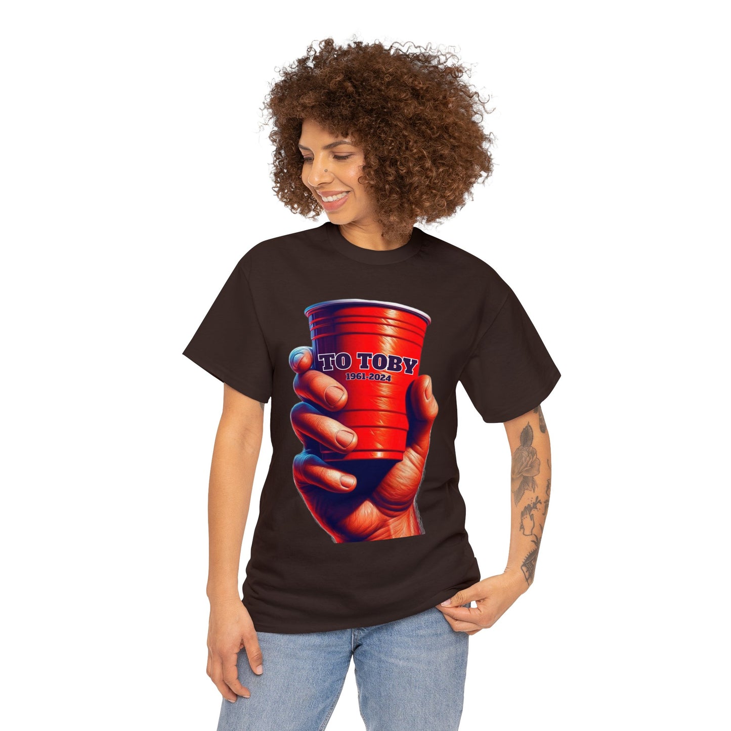 To Toby Country Music Tribute Red Plastic Cup Heavy Cotton Tee