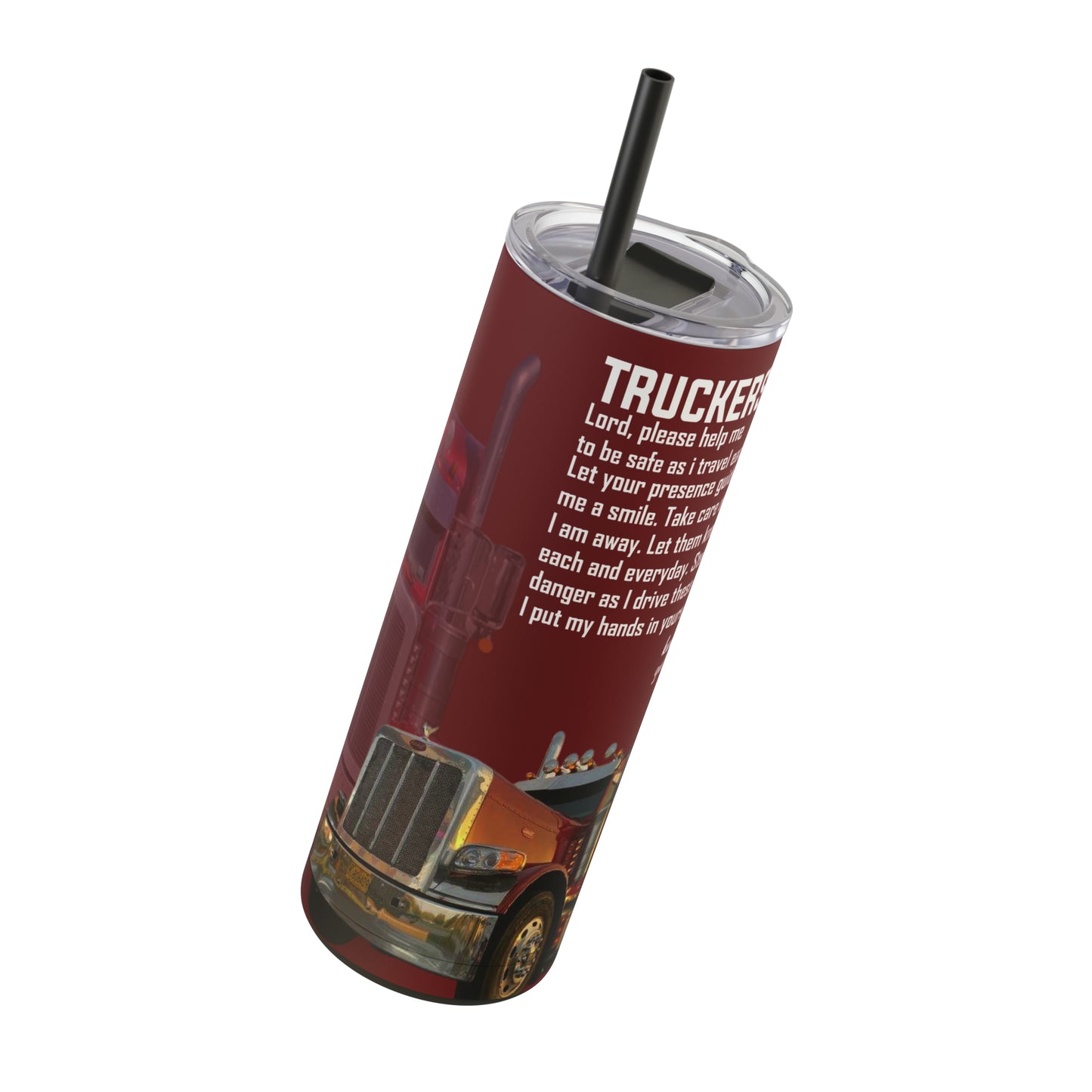 Truckers Prayer Skinny Matte Tumbler, 20oz