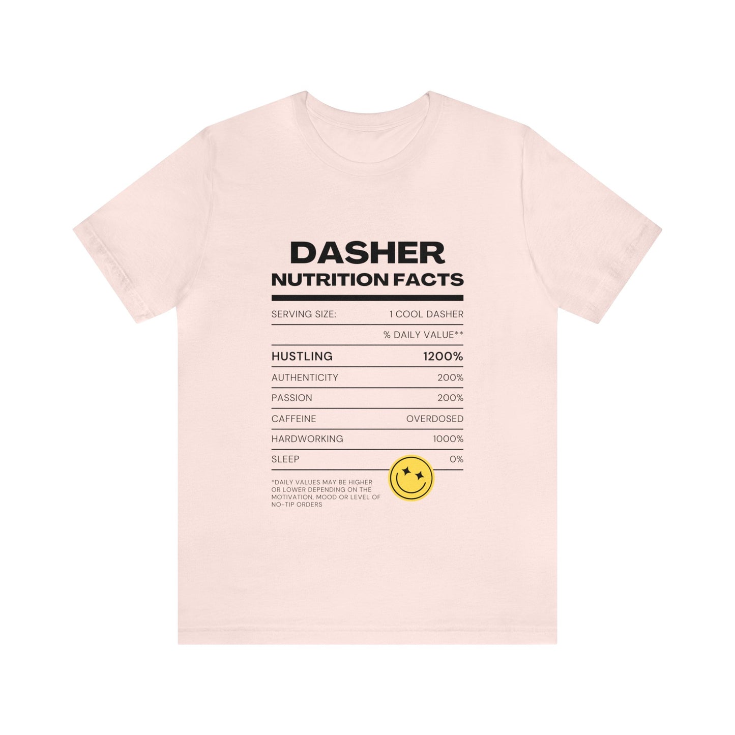 Dasher Nutrition Facts Tee