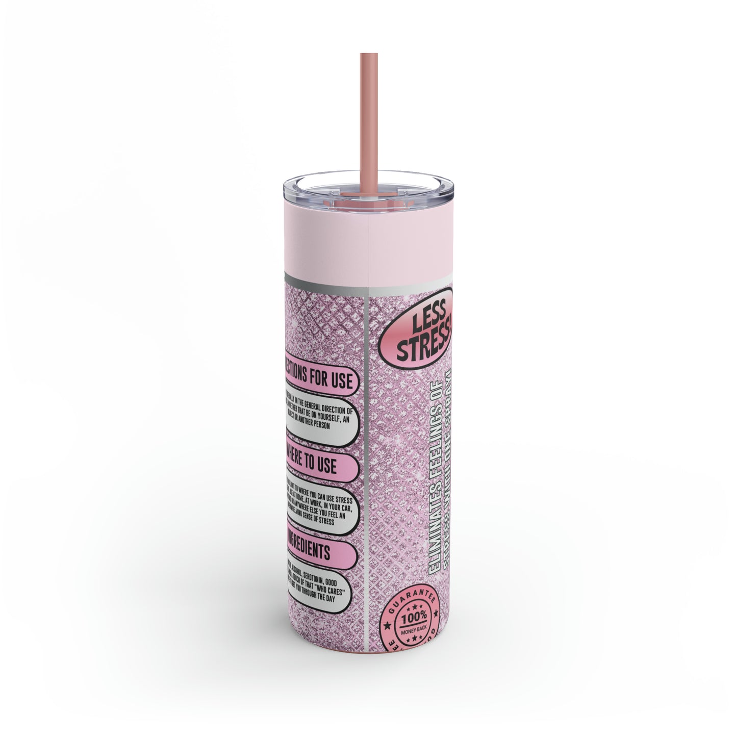 Stress Repellant Funny Skinny Matte Tumbler, 20oz