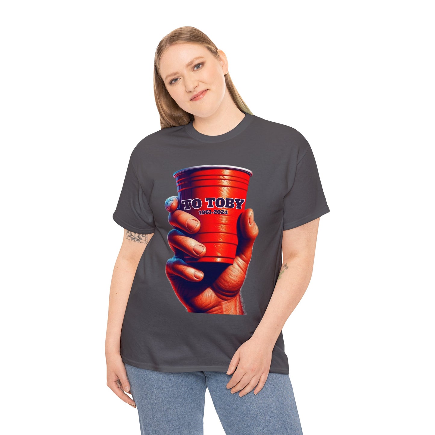 To Toby Country Music Tribute Red Plastic Cup Heavy Cotton Tee