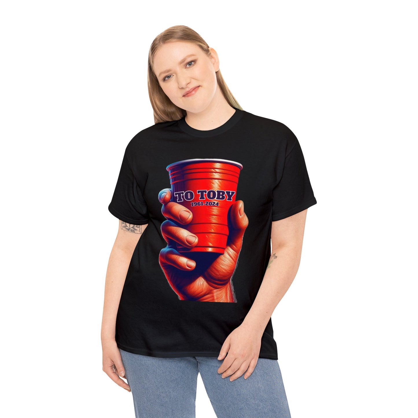 To Toby Country Music Tribute Red Plastic Cup Heavy Cotton Tee