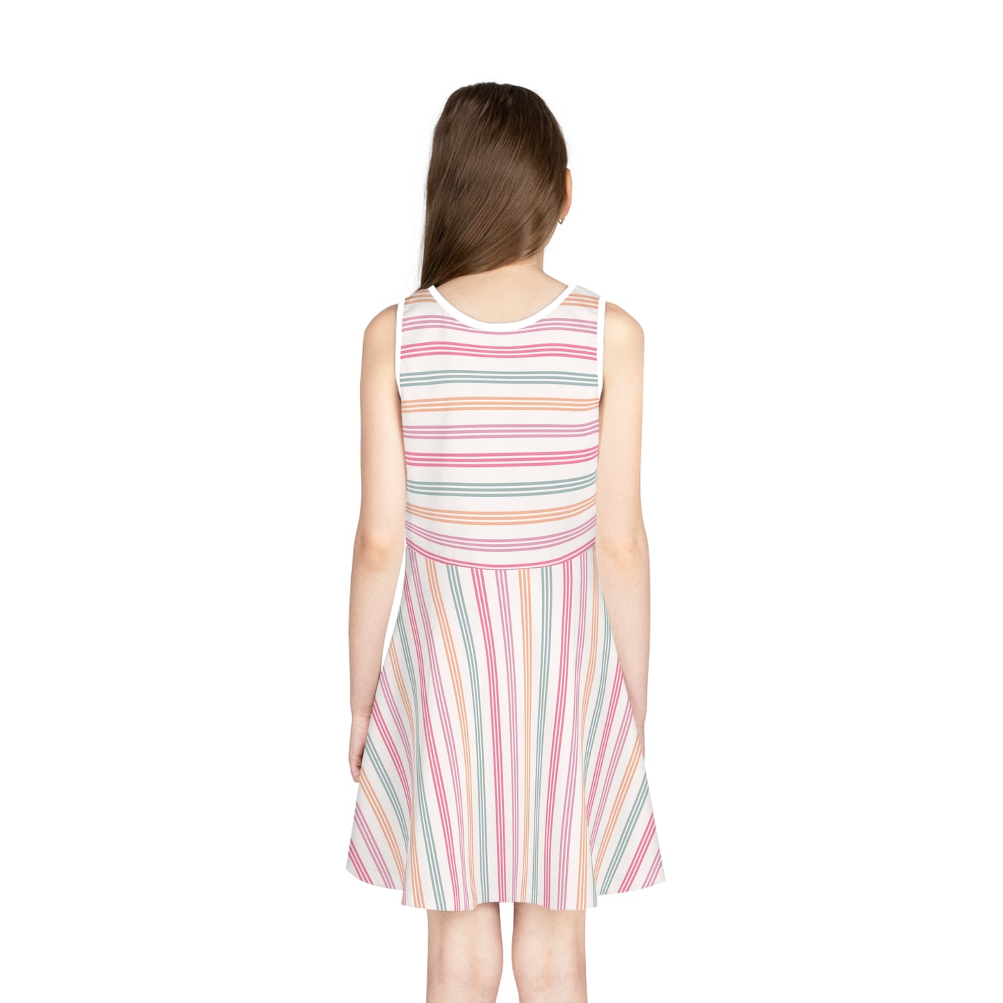 Pastel Stripes Girls' Sleeveless Sundress