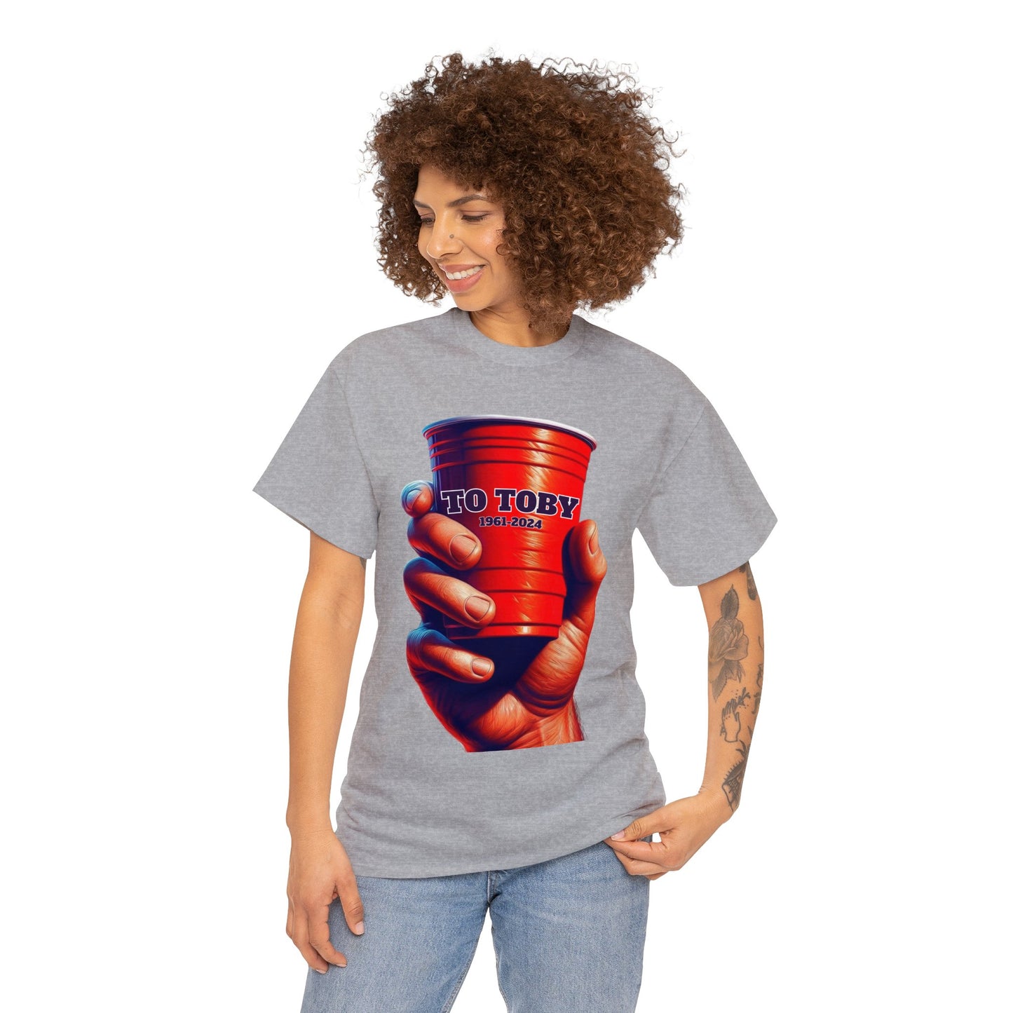 To Toby Country Music Tribute Red Plastic Cup Heavy Cotton Tee