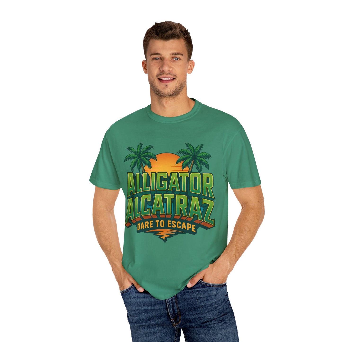 2025 - Retro Adventure T-Shirt, Alligator Alcatraz Design, Unisex Graphic Tee, Escape The Ordinary, Perfect for Summer Trips, Vacation Wear
