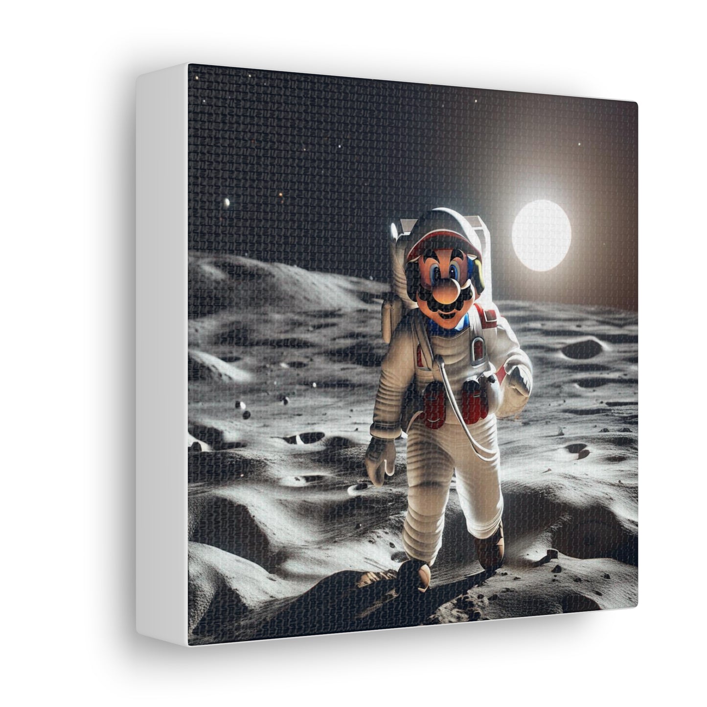 Astronaut Mario Canvas Gallery Wrap, 6x6