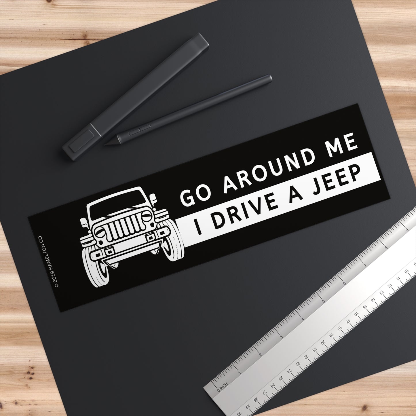 Go Around Me Jeep Bumper Sticker