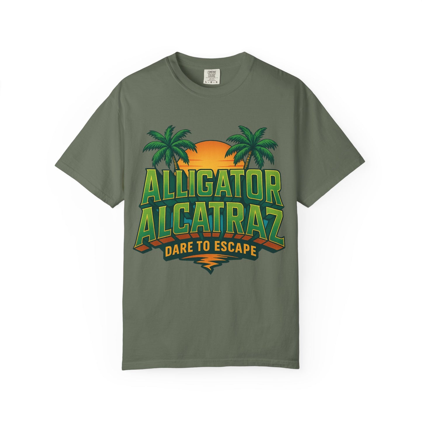 2025 - Retro Adventure T-Shirt, Alligator Alcatraz Design, Unisex Graphic Tee, Escape The Ordinary, Perfect for Summer Trips, Vacation Wear
