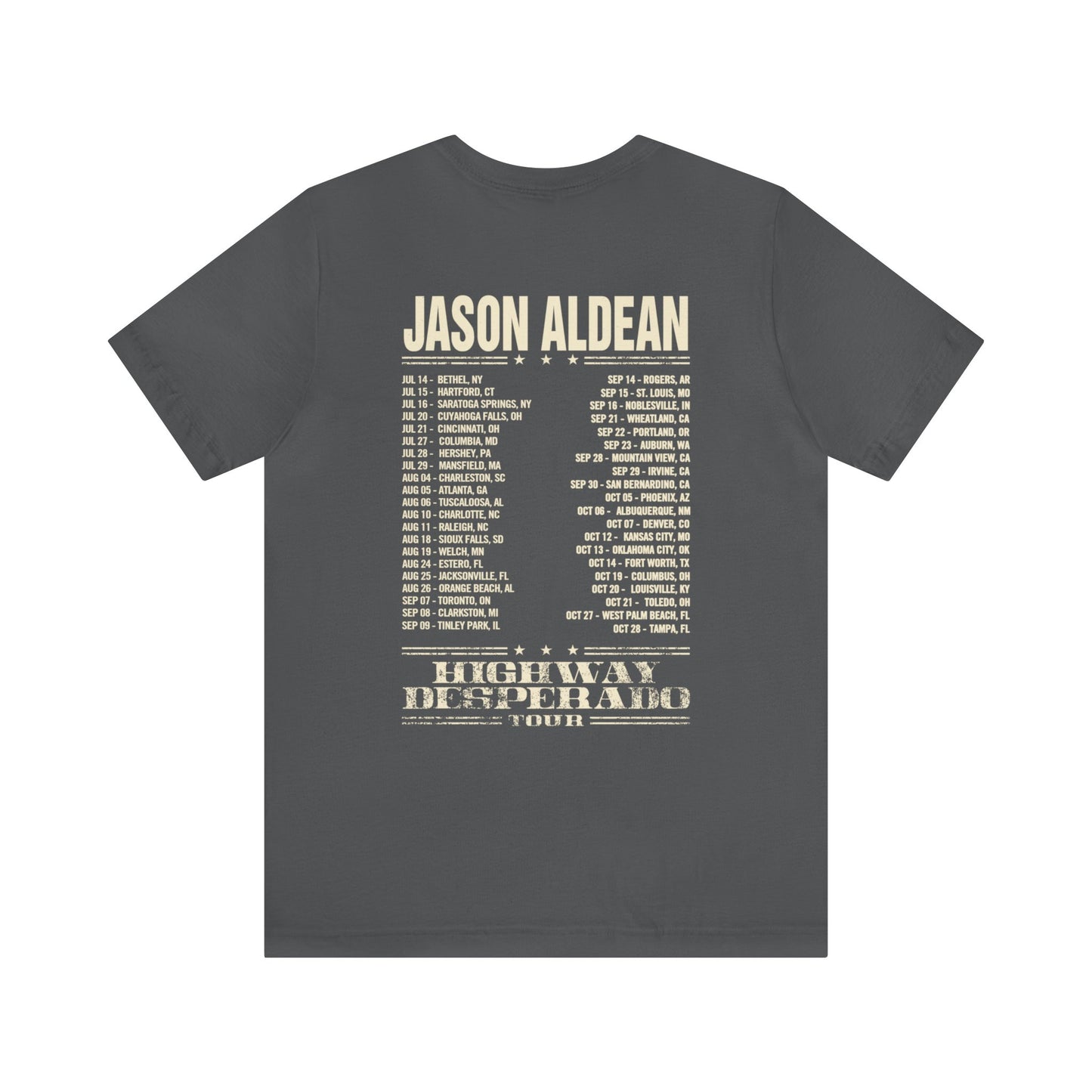 Jason Aldean Highway Desperado Jersey Short Sleeve Tee