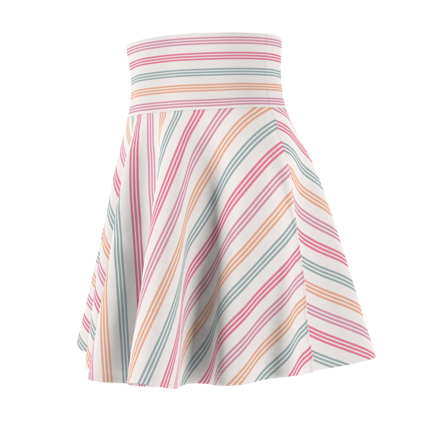 Pastel Stripes Women's Skater Skirt