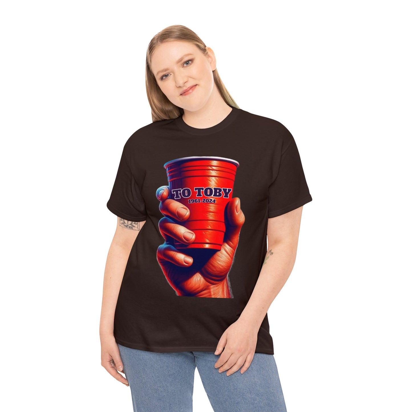 To Toby Country Music Tribute Red Plastic Cup Heavy Cotton Tee