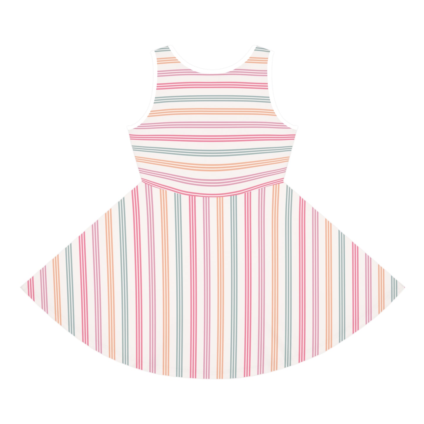 Pastel Stripes Girls' Sleeveless Sundress