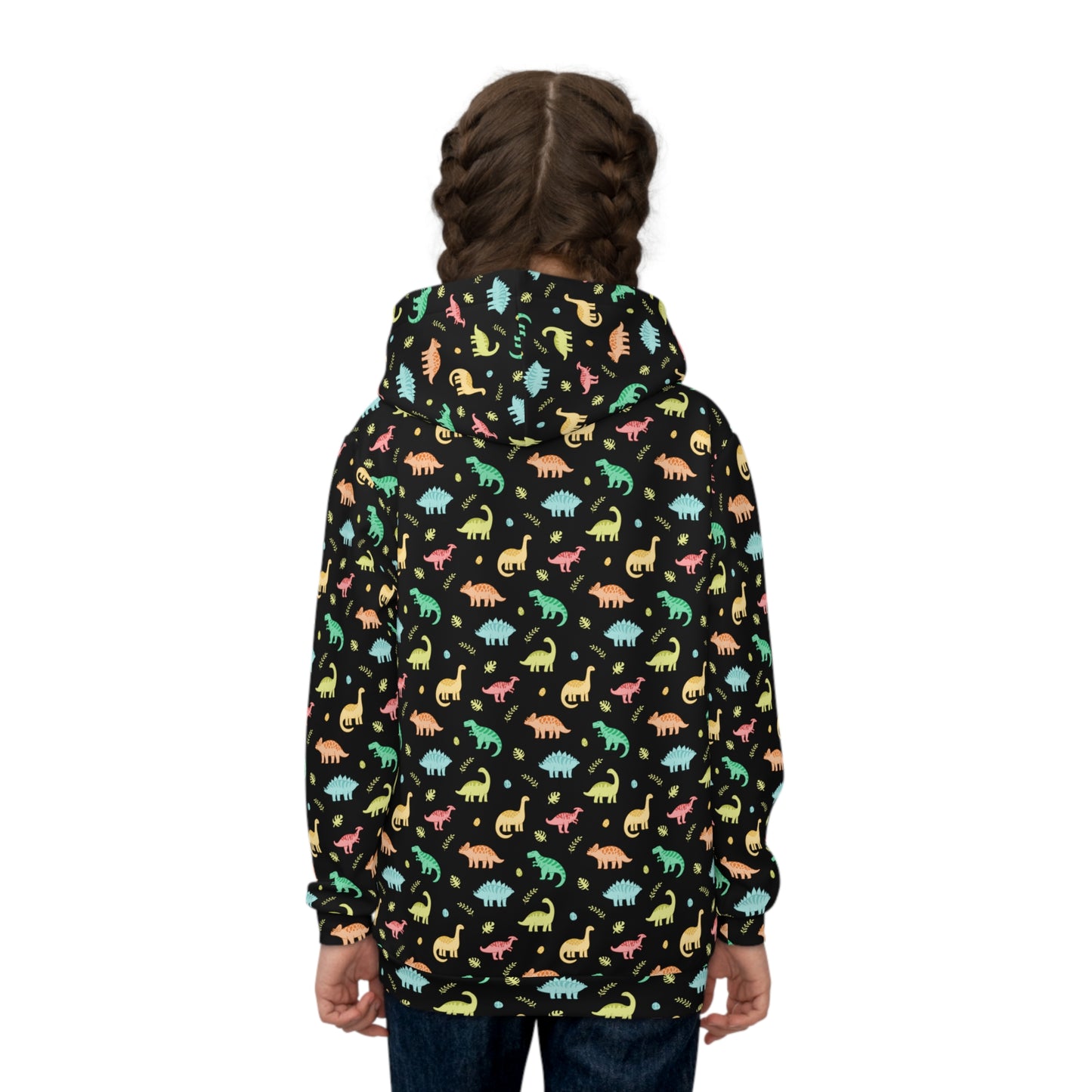 Children's Dino Pattern Hoodie