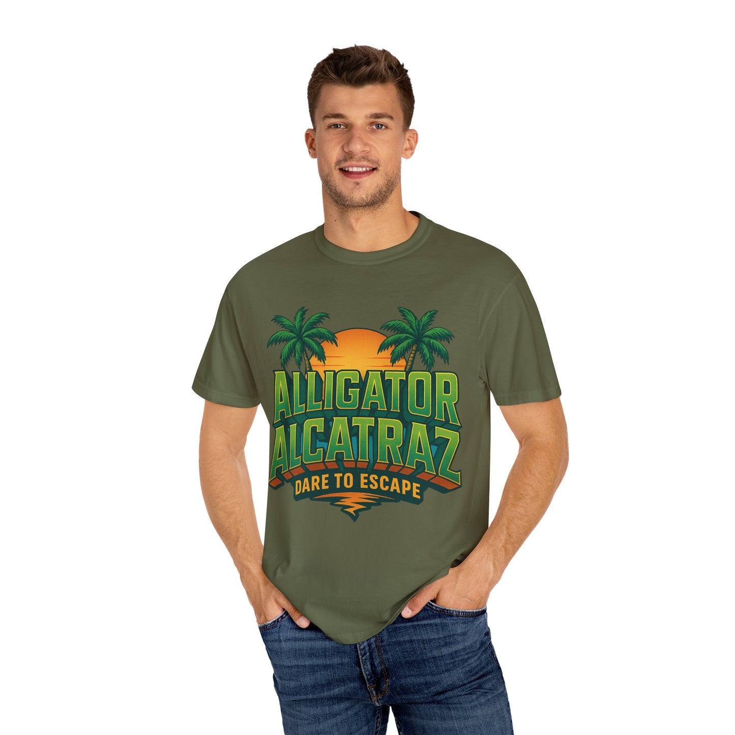 2025 - Retro Adventure T-Shirt, Alligator Alcatraz Design, Unisex Graphic Tee, Escape The Ordinary, Perfect for Summer Trips, Vacation Wear