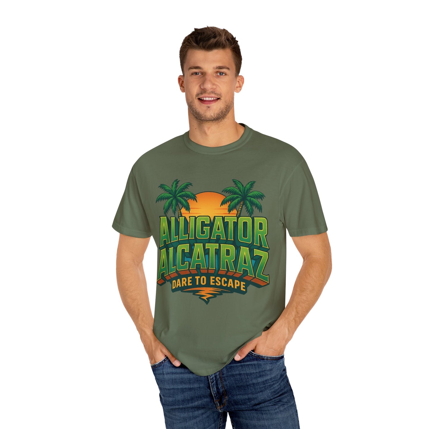 2025 - Retro Adventure T-Shirt, Alligator Alcatraz Design, Unisex Graphic Tee, Escape The Ordinary, Perfect for Summer Trips, Vacation Wear