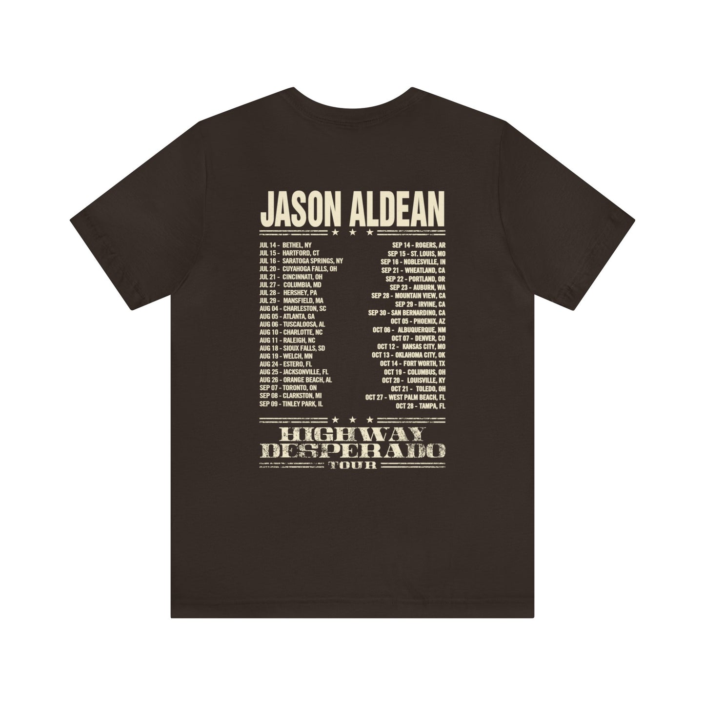 Jason Aldean Highway Desperado Jersey Short Sleeve Tee