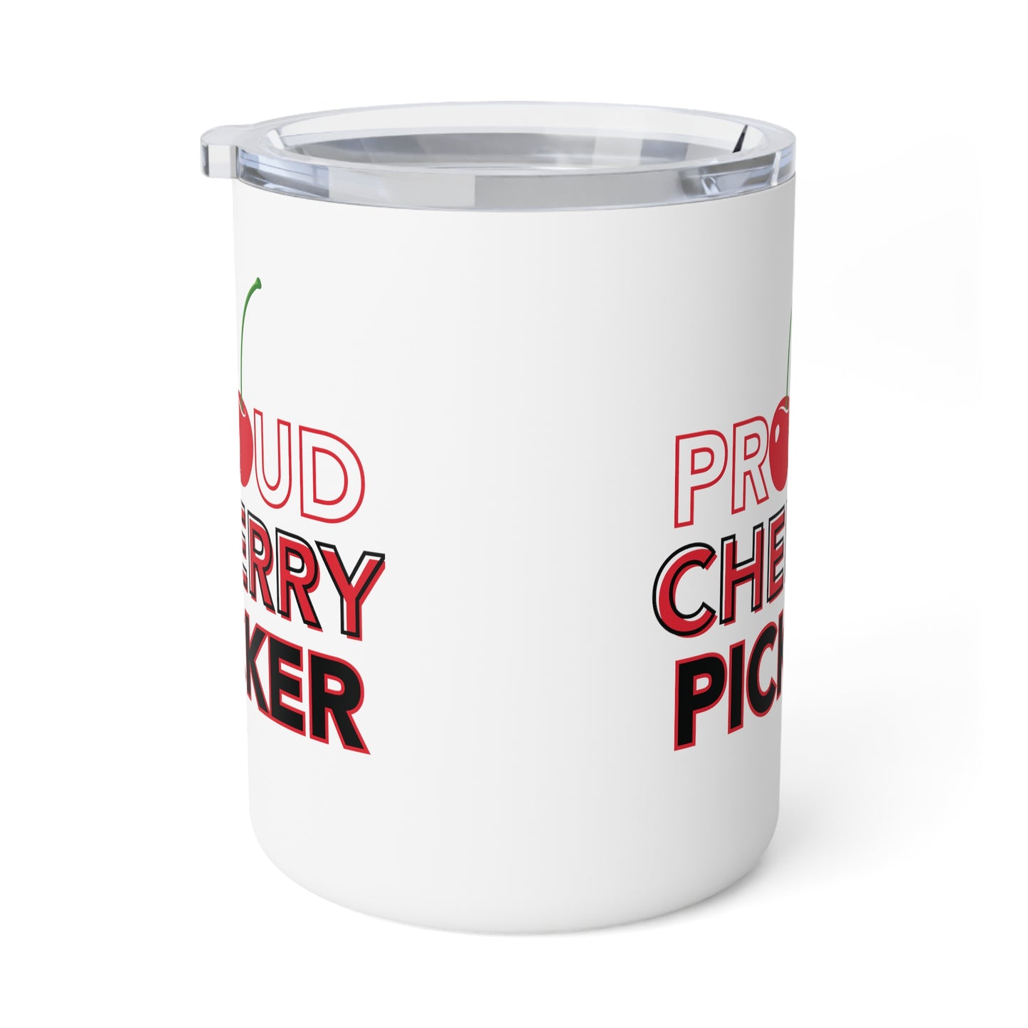 DD Dasher Proud Cherry Picker Insulated Coffee Travel Mug, 10oz