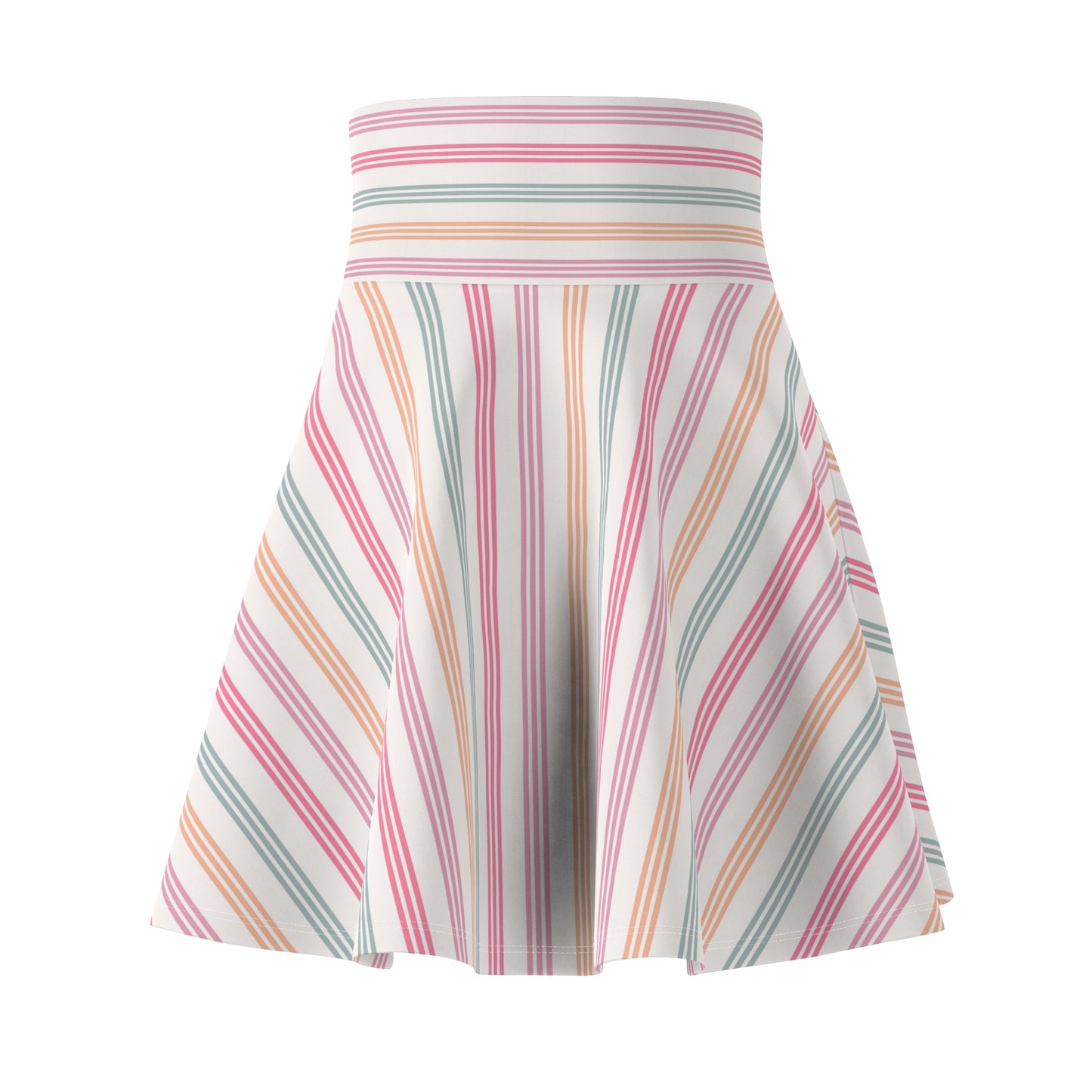 Pastel Stripes Women's Skater Skirt