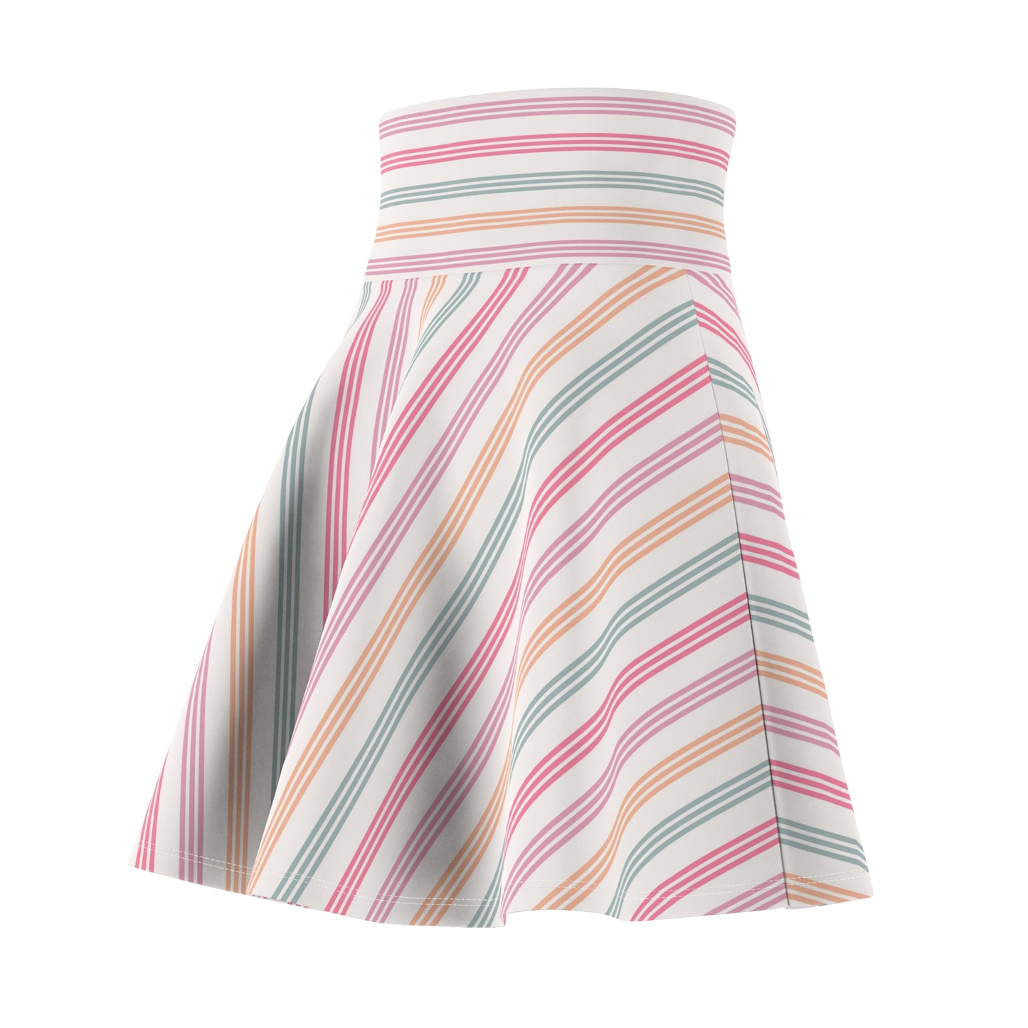 Pastel Stripes Women's Skater Skirt