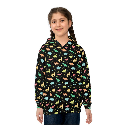 Children's Dino Pattern Hoodie