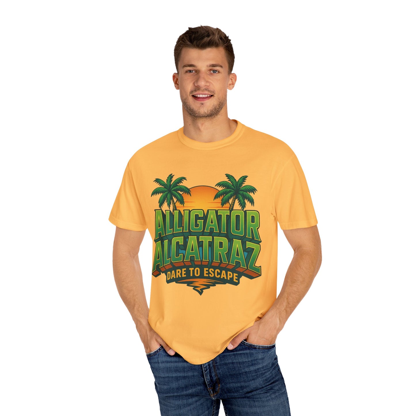 2025 - Retro Adventure T-Shirt, Alligator Alcatraz Design, Unisex Graphic Tee, Escape The Ordinary, Perfect for Summer Trips, Vacation Wear