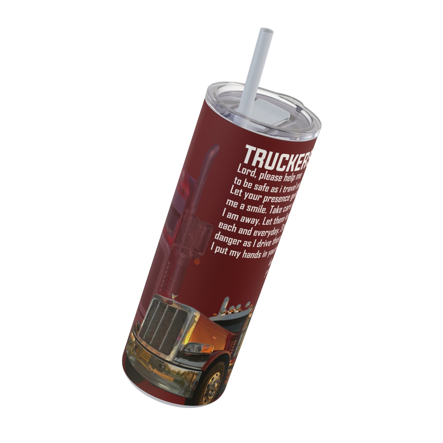 Truckers Prayer Skinny Matte Tumbler, 20oz