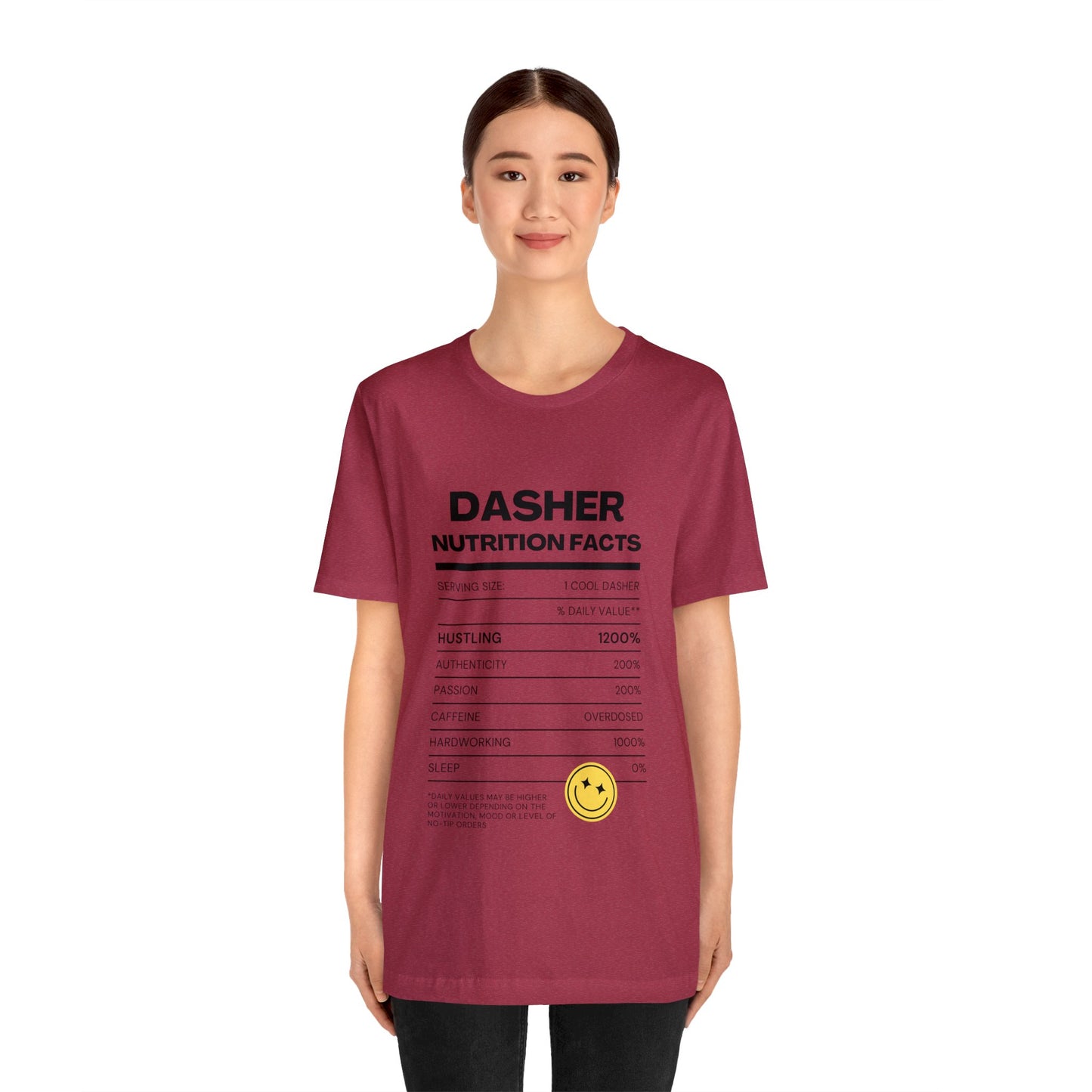 Dasher Nutrition Facts Tee