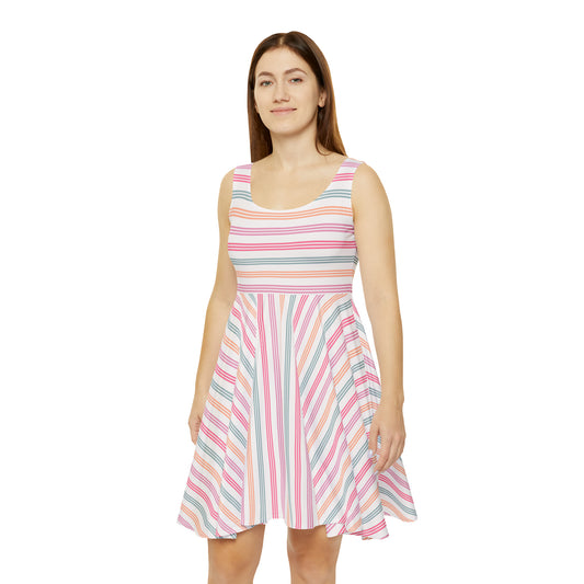 Pastel Stripes Women's Skater Dress