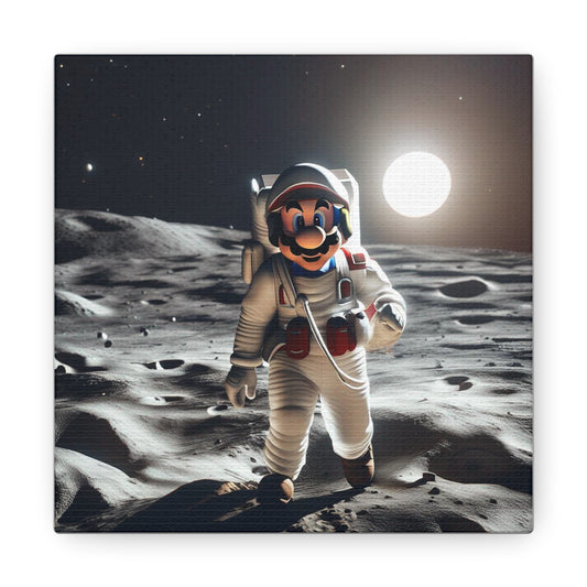 Astronaut Mario Canvas Gallery Wrap, 6x6