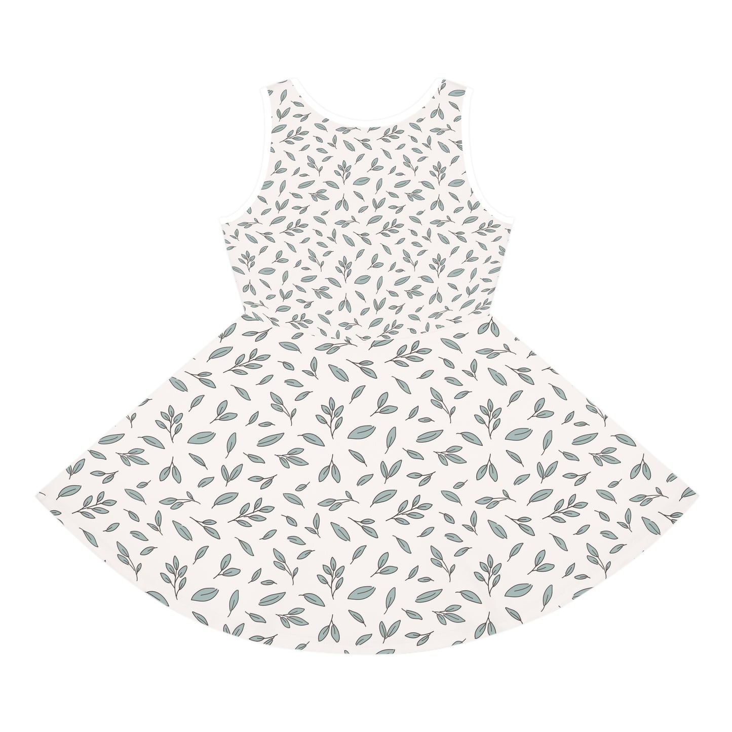 Pastel Leaves Girls' Sleeveless Sundress