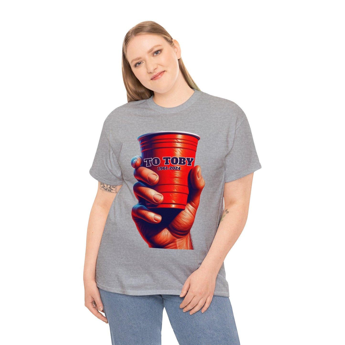 To Toby Country Music Tribute Red Plastic Cup Heavy Cotton Tee