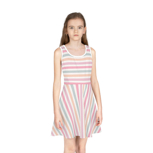 Pastel Stripes Girls' Sleeveless Sundress