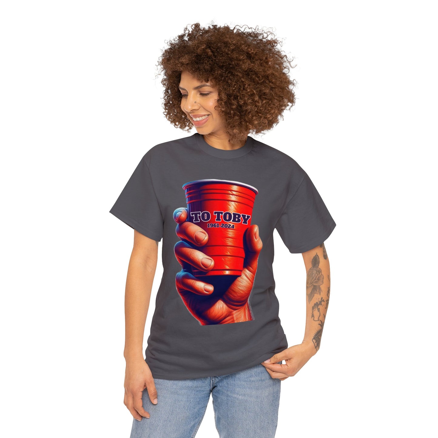 To Toby Country Music Tribute Red Plastic Cup Heavy Cotton Tee