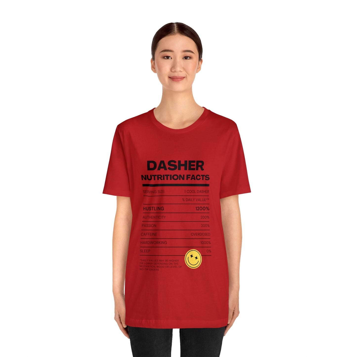 Dasher Nutrition Facts Tee