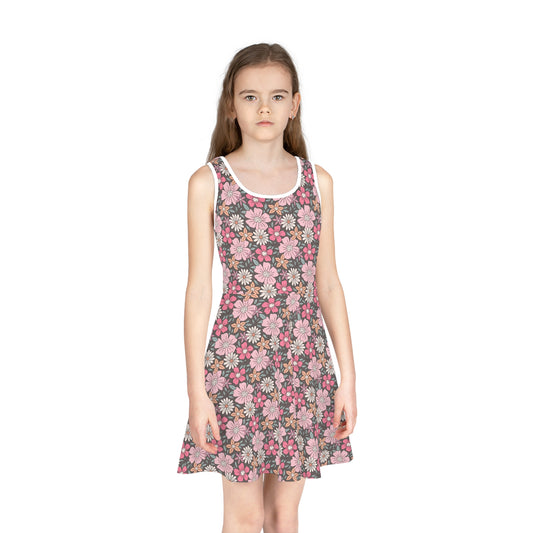 Pastel Flower Girls' Sleeveless Sundress